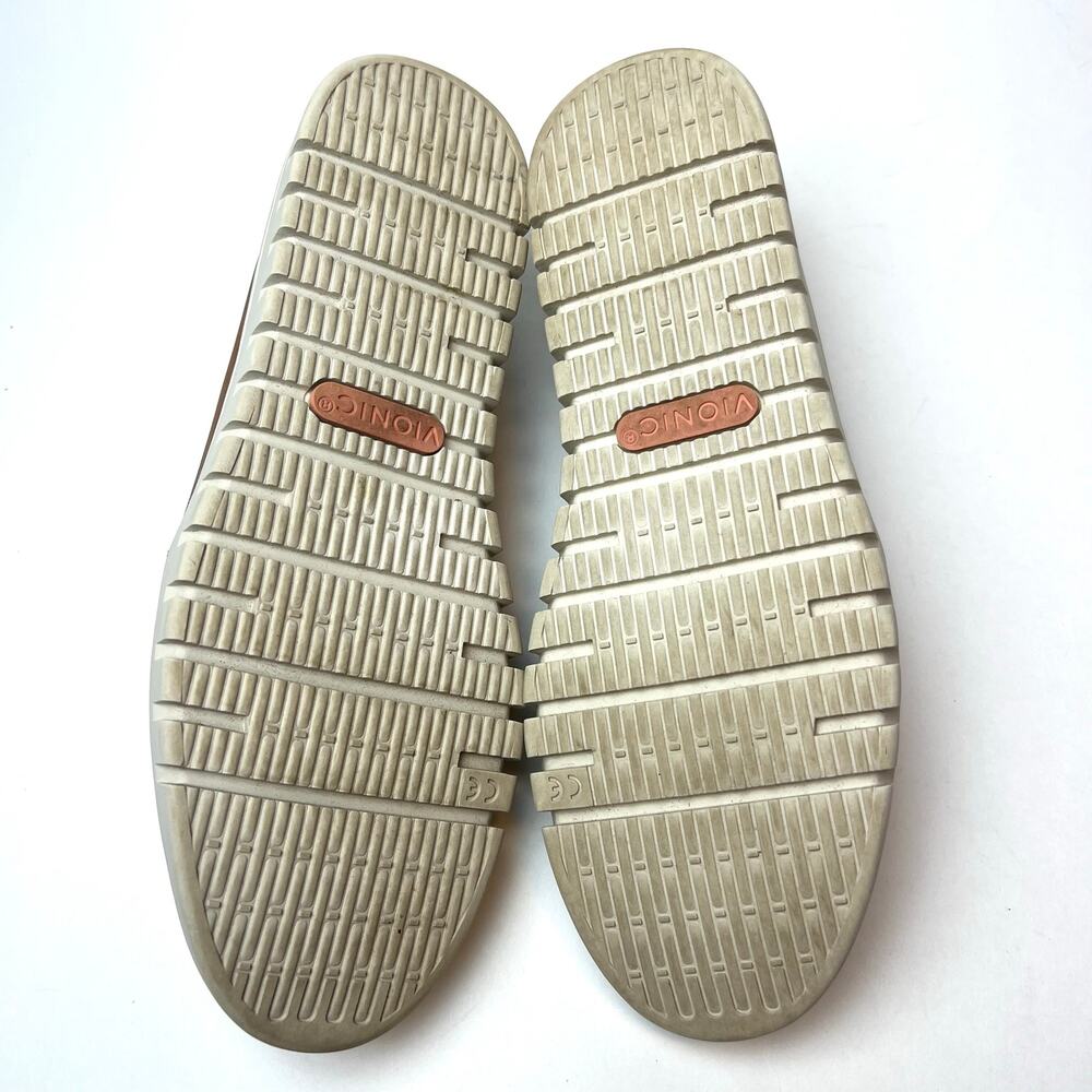 Vionic Uptown Leather Loafers Camel Comfort Travel Shoes Size 9 - Picture 8 of 9
